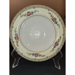Vintage Myott English Garden 10" Serving Bowl Staffordshire England